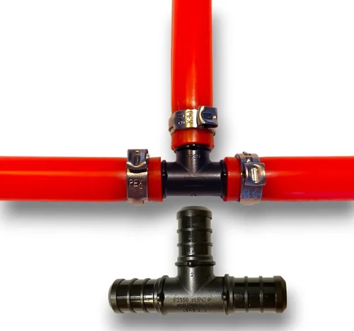 Vista 4 de PEX - Paquete de 60 camisetas, acoplamientos y codos de 1/2 pulgada, accesorios de polietileno PPSU Crimp Pex (F2159) con codos (20 unidades)