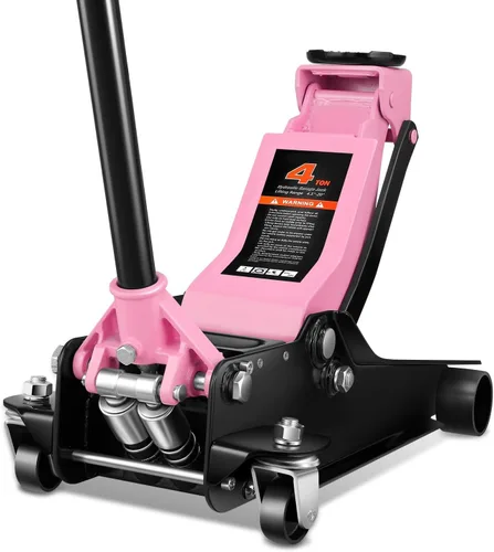 Vista 16 de Auto Dynasty Gato de piso de perfil bajo de 3 toneladas, gato hidráulico de acero resistente para automóvil con bomba de elevación rápida de Negro