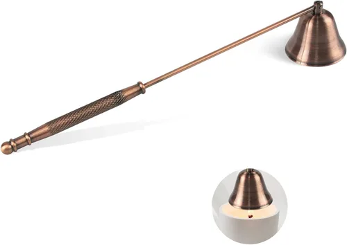 Vista 7 de Extintor de velas con mango largo, accesorio de soplador de velas con mecha de metal con mango largo para velas perfumadas, velas de aromaterapia