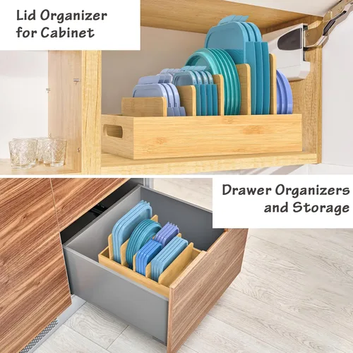 Vista 7 de Retro Shaw Organizador de tapa para tapas de plástico, con 5 divisores