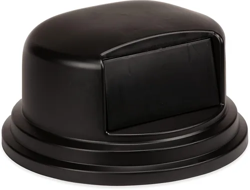 Vista 2 de Carlisle - 34103403 tapa pata contenedor de basura, bóveda redonda bronco de polientileno, 22.84 pulgadas de diámetro x 12.21 pulgadas de altura