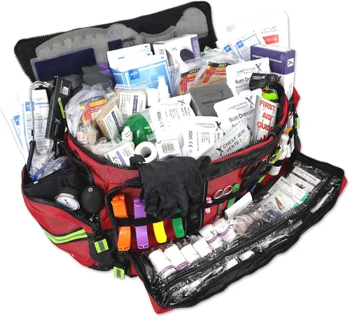 Vista 6 de Lightning X MB50 - Bolsa de equipo para respiración y trauma con kit de llenado para First Responder EMT, color azul