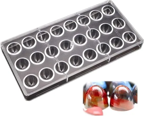 Vista 17 de LoBake Multi Designs - Palitos de media bola, cubo especial TAI JI Trigon, molde de policarbonato para chocolate, moldes para cubitos de hielo 0302