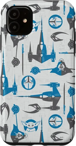 Vista 8 de Funda para iPhone 16 Star Wars The Mandalorian & Grogu Signets y Starships
