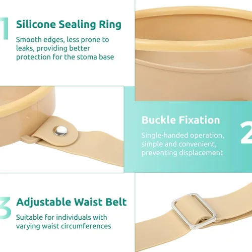 Vista 4 de Funda de baño impermeable para estoma ostomía, cubierta de ducha de ostomía, protector de heridas de ducha de ostomía, funda de ducha para bolsa