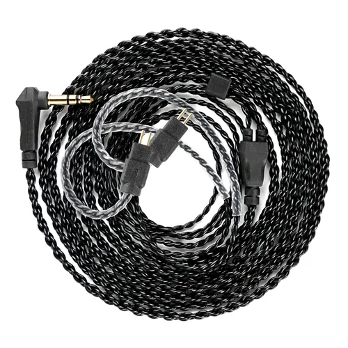 Vista 11 de Cable IEM de 2M 2 pines, cables de auriculares de 2 metros de largo con cable de extensión de auriculares chapado en plata compatible con Moondrop
