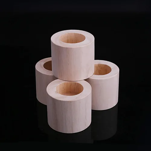Vista 3 de Muebles modernos de pino de madera maciza ranurados redondos, patas de sofá, patas de bloque de madera, patas de apoyo, para cunas, escritorios