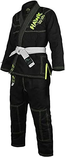 Vista 2 de Jiu Jitsu brasileño, para niños, Jiu Jitsu Gi Children BJJ Gi Grappling Kimonos, cinturón blanco ligero, Blanco