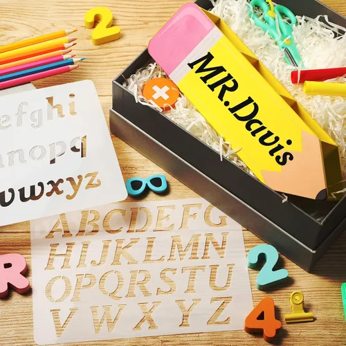 Vista 5 de Containlol Regalos de Agradecimiento para Maestros de Navidad Nombre DIY Portador Organizador con Forma de Lápiz Suministros de Favor de Cumpleaños