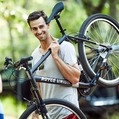 Vista 6 de Royce Union - Bicicleta de montaña todoterreno RMT con 21 velocidades, montura de aluminio de 27.5 pulgadas, palanca de cambios con puño giratorio