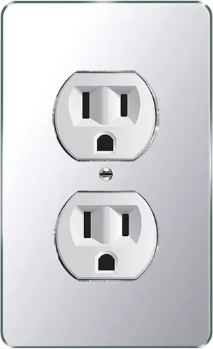 Vista 6 de Placa de pared con espejo plateado para interruptor de luz, placa de pared acrílica duradera, placa de pared decorativa de una sola pandilla