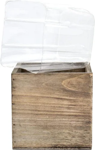 Vista 2 de CYS EXCEL Maceta de cubo con forro de plástico extraíble (4 x 4 x 4 pulgadas) (4 unidades) Múltiples opciones de tamaño para macetas cuadradas