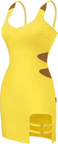 Vista 6 de Littleforbig Mameluco de algodón a rayas para mujer, con cola desmontable y cola desmontable
