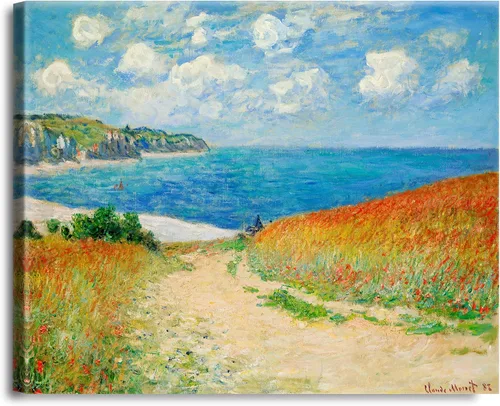 Vista 93 de A&T ARTWORK Antibes Seen from The Salis Gardens de Claude Monet Las Obras de Arte Clásico Mundial Reproducciones, Impresiones de Arte en Lienzo