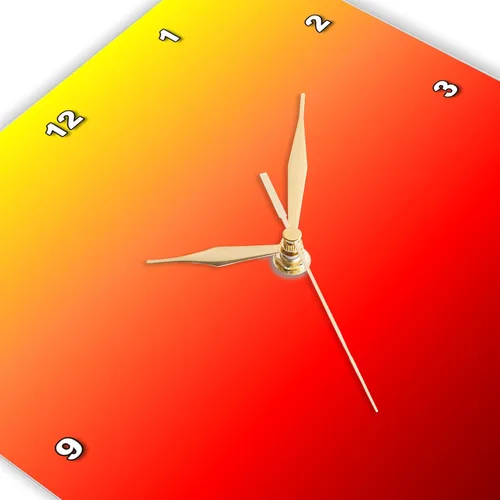 Vista 3 de 3dRose Gradiente amarillo brillante, naranja y rojo - Reloj de pared, 10 x 10 pulgadas (DPP_215456_1)