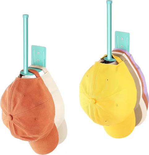 Vista 18 de Durmmur Paquete de 2 Percheros para Gorras de Béisbol, Organizador de Sombreros de Acero Inoxidable para Gorra de Béisbol, Organizador