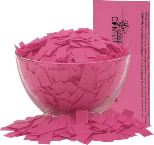 Vista 23 de Ultimate Confetti, Confeti Biodegradable Azul Bebé - Confeti de Papel de Seda Rectangular Revoloteante para Uso en Cañones y Lanzadores – Confeti