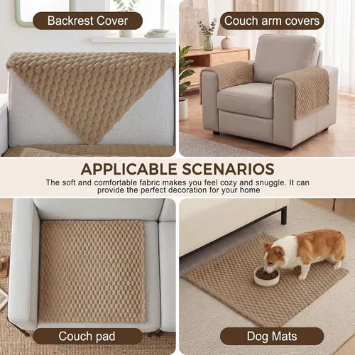 Vista 5 de Foxdecor Fundas para Brazos de Sofá, Funda para Reposabrazos de Sofá, Fundas Antideslizantes para Brazos de Silla, Fundas para Muebles Protector