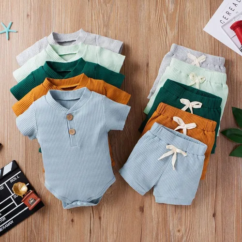 Vista 6 de Conjunto de pantalones cortos para bebés de 0, 3, 6, 9, 12, 18 meses