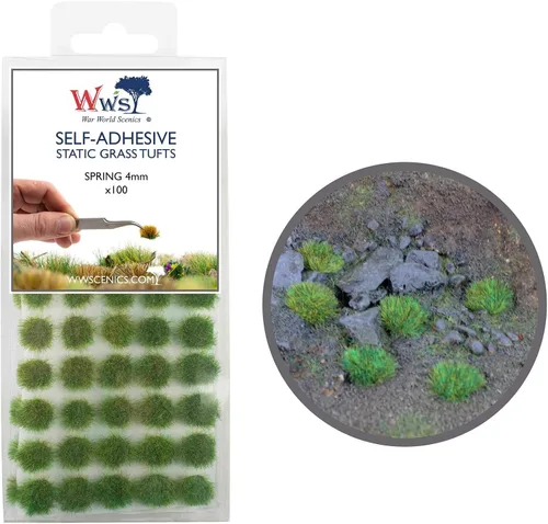 Vista 2 de wws primavera zacate 4 mm. Autoadhesivo estático zacate X 100 Penachos spr004