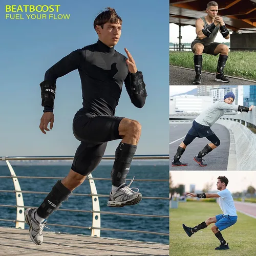 Vista 7 de Pesas de muñeca para tobillo de 4 libras, 10 libras, 15 libras, 20 libras, 25 libras, 30 libras, BeatBoost ajustables, para hombres, caminar