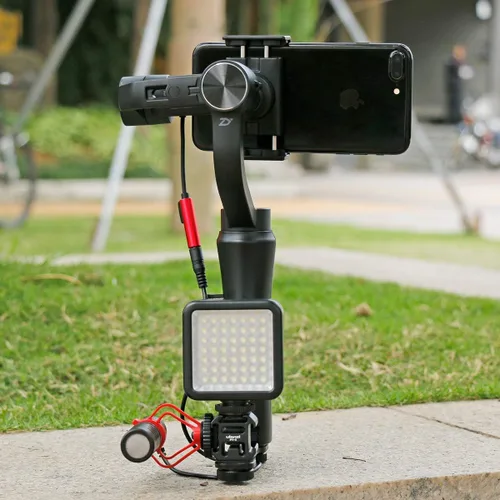 Vista 6 de ULANZI PT-3 Placas de montaje de zapata fría triple para micrófono de montaje de luz de video LED para trípode de micrófono Compatible con DJI OSMO
