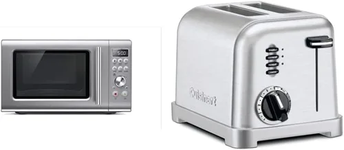 Vista 9 de [Usado] Breville BMO650SIL - Horno microondas de cierre suave compacto, color plateado Precisely reheat, defrost and cook food Soft close door