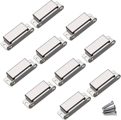 Vista 8 de WOOCH Pestillo magnético para puerta, 50 libras, de acero inoxidable de alta resistencia para cocina, baño, armario, armario, armario, puerta, cajón