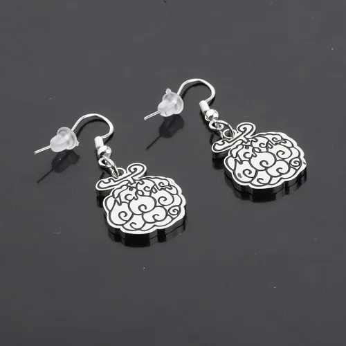 Vista 3 de FAADBUK Anime Devil Fruit Gift Anime Devil Fruit Earrings Flame Flame Flame Gum Earrings Op Op Op Anime Devil Fruit Fans Gift