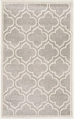 Vista 51 de Safavieh Amherst Collection Tapete AMT412A para interiores/exteriores de color marfil y verde claro, Polipropileno