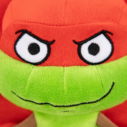 Vista 4 de Jay Franco Nickelodeon Tortugas Ninja Adolescentes Mutantes Raphael - Almohada de Abrazo 3D Super Suave de Felpa - Mide 33 cm Rojo - Raphael
