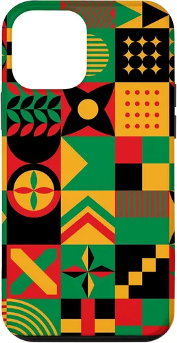 Vista 16 de Funda para iPhone 14 Pro Max con patrón tribal africano orgullo afroamericano historia negra