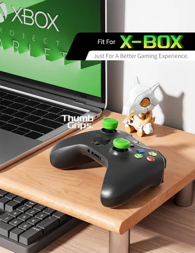 Vista 2 de ELETIUO Juego de 5 pares10 empuñaduras para el pulgar para Xbox Series XS, Xbox One, control Xbox One XS, tapa de silicona antideslizante con 5