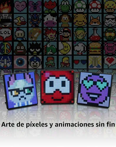 Vista 8 de Divoom Pixoo Visualización Max Pixel, APP Pantalla de control de teléfono móvil con pantalla LED programable de 32 X 32 para decoración del hogar
