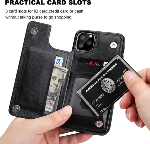 Vista 4 de ONETOP Funda tipo cartera para iPhone 11 Pro Max con tarjetero de crédito