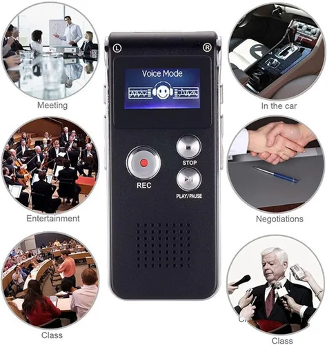 Vista 2 de 16G activado por voz Mini espía Grabadora de audio digital de sonido Dictáfono Reproductor MP3 Regalo Portátil MP3 Grabadora de audio Dictaphone