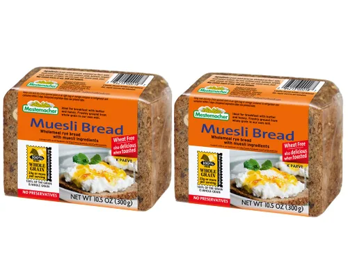 Vista 14 de Mestemacher Pan de Grano Entero (Fitness, 17.6 oz, paquete de 2)