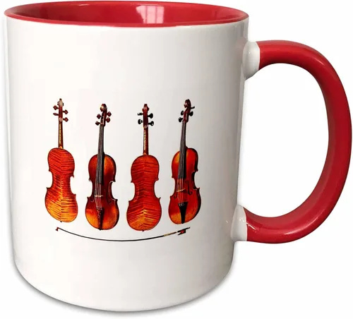 Vista 9 de 3dRose The Great Stradivarius Violins - Taza de dos tonos (11 onzas), color negro