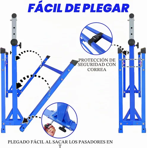 Vista 5 de Seliyoo Gymnastics Bar for Kids Teenagers Ages 3-18 Azul-Mat
