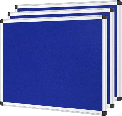 Vista 15 de VIZ-PRO Tablero de anuncios de fieltro azul, 36 X 24 pulgadas, marco de aluminio plateado