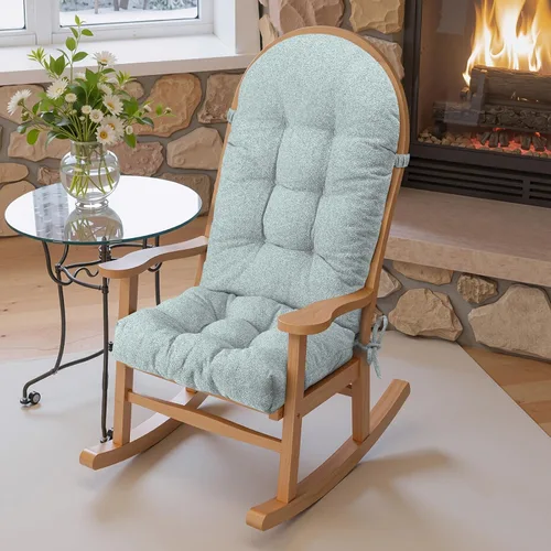 Vista 12 de Cojín de una pieza con respaldo alto para silla mecedora Gris ceniza