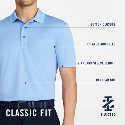 Vista 6 de IZOD Polo Performance Golf Grid para hombre