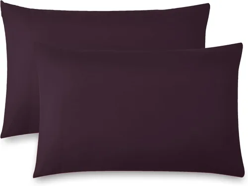 Vista 60 de Southshore Fine Linens® - Vilano® Springs - Par de fundas de almohada plisadas, color negro, estándar (Queen)
