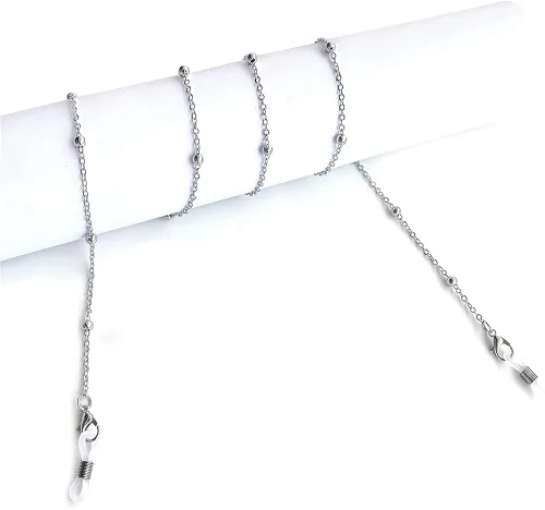 Vista 7 de Cadena de gafas para mujer con cuentas retenedor máscara titular de cristal de lectura collar cordón