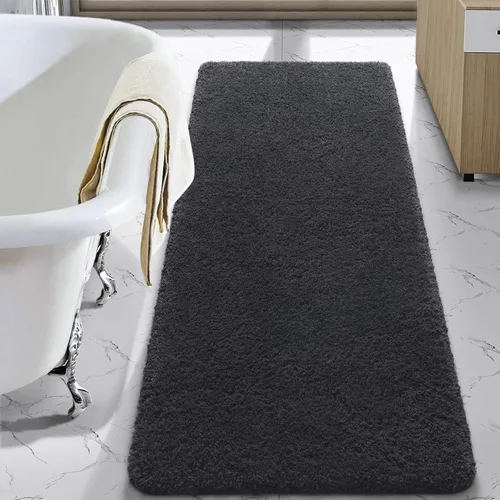 Vista 31 de LOCHAS Alfombra de baño de microfibra antideslizante de 36 x 24 pulgadas Gris