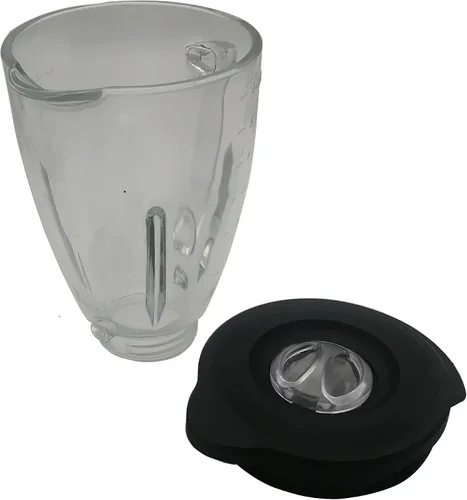 Vista 6 de Tarro de vidrio para licuadora de 6 tazas y tapa de frasco, compatible con Oster Classic Series OSTERIZER GALAXIE BLENDER/CHOPPER