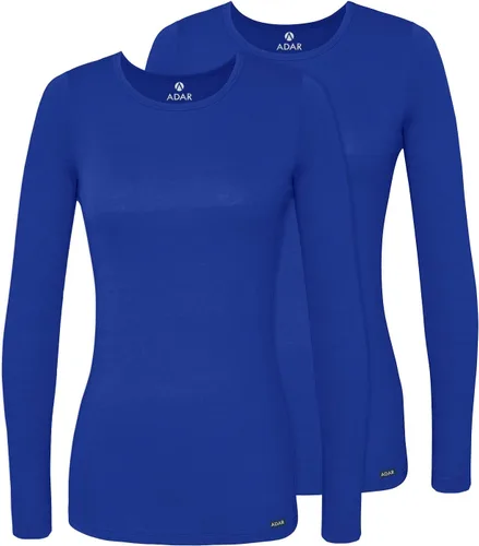Vista 32 de Adar Underscrubs - Camiseta de manga larga para mujer, 2 unidades Azul marino