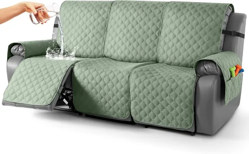 Vista 30 de TAOCOCO Fundas reclinables 100% impermeables, con correas para las piernas, funda de sofá reclinable reversible para silla reclinable, protector