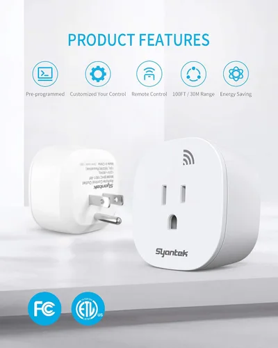 Vista 2 de Syantek Interruptor de luz inalámbrico de salida de control remoto (Mini) y interruptor de luz inalámbrico Syantek (clásico)