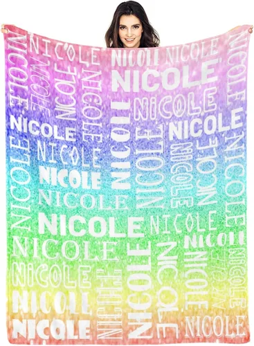 Vista 32 de Dr.TOUGH Mantas personalizadas para niños, mantas y mantas personalizadas con nombre para niños y adultos (color 01, 30 x 40 pulgadas)